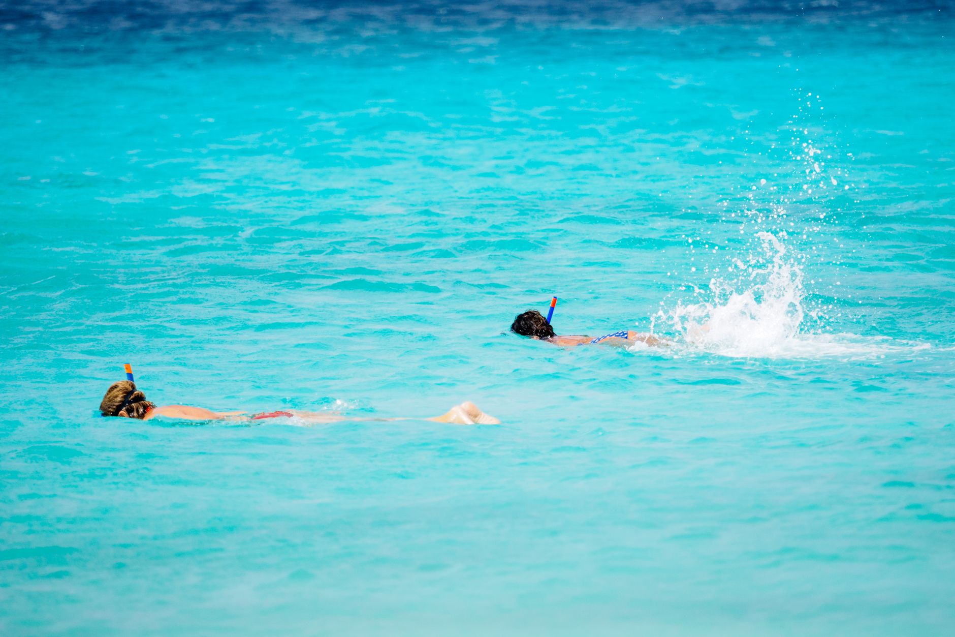 Snorkeling in crystal-clear water with no rivers to cloud it