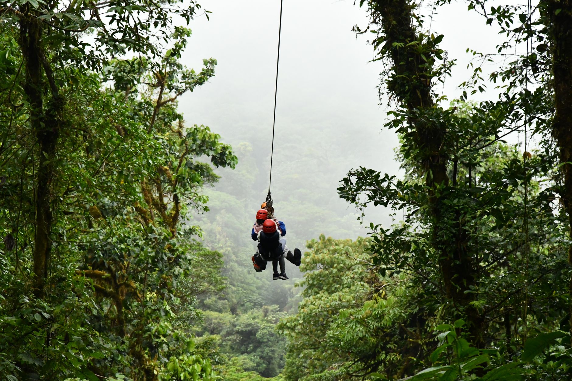 Zip-lining at Gumbalimba Park