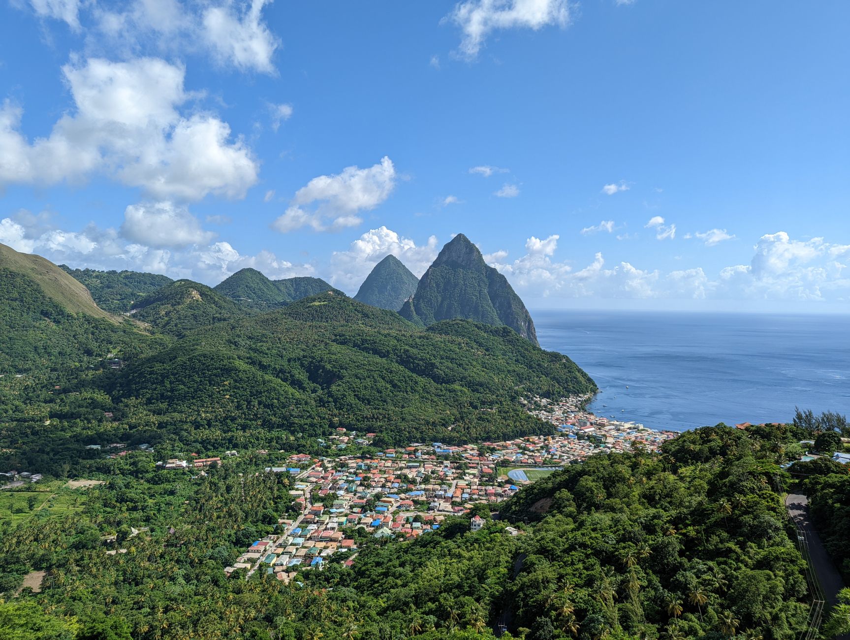 The Pitons, twin volcanic peaks and a UNESCO World Heritage Site